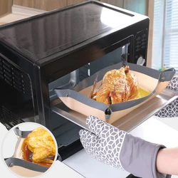 Leak-proof Non-stick Silicone Baking Mat Oven Liner With Button Reusable Food Grade Placemat Suitable For Air Fryer Oven
