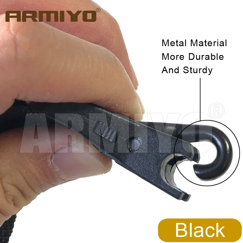 Armiyo Taktischer 191 Typ Metall-Schnallen-Schultergurt Multifunktionaler 2-Punkt Verstellbarer Nylongürtel Angeln Jagd Taschenträger – Detail 7