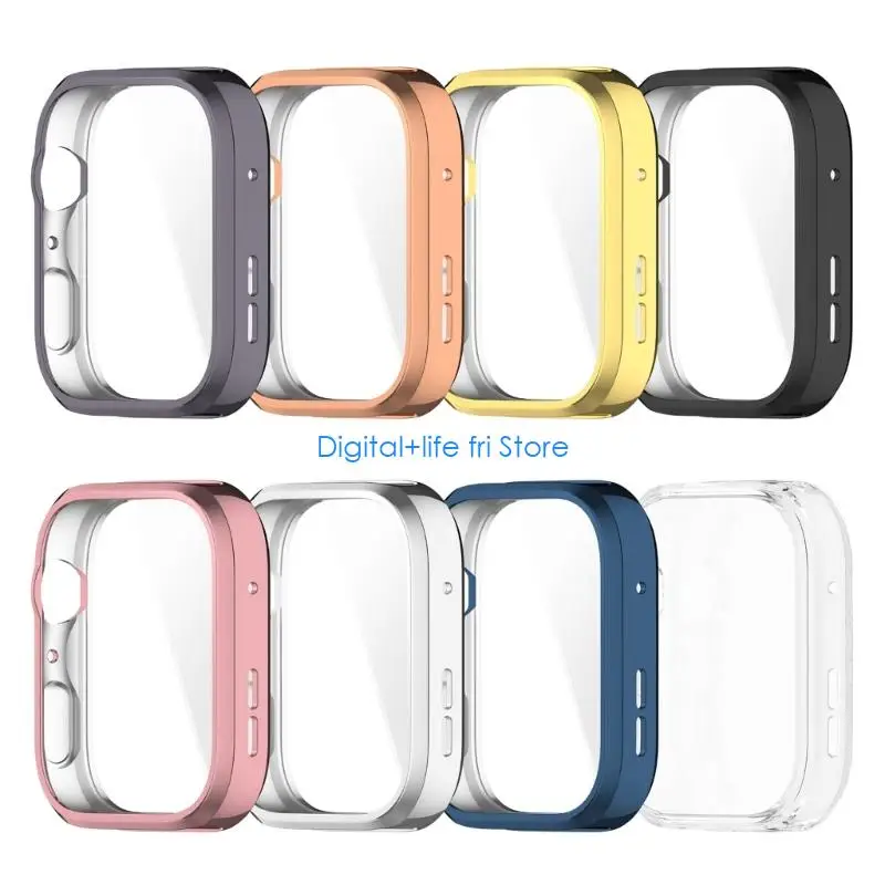 E06D Screen Protectors Case For Watch Fit 5 Full Coverage TPU Bumper for Smartwatch Protective Cover Case