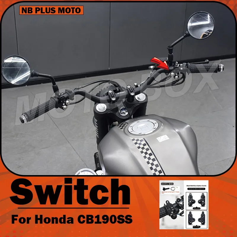 【Premium】For Honda CB190SS motorcycles – retro-style switch assemblies, aluminum alloy handlebar buttons and controls