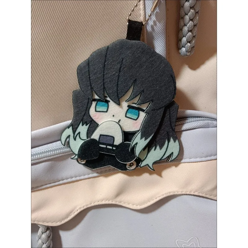 Nowy brelok z włókniny Demon Slayer Muichirou, figurka anime, urocza zabawka, ozdoba do plecaka, model, prezent na Boże Narodzenie
