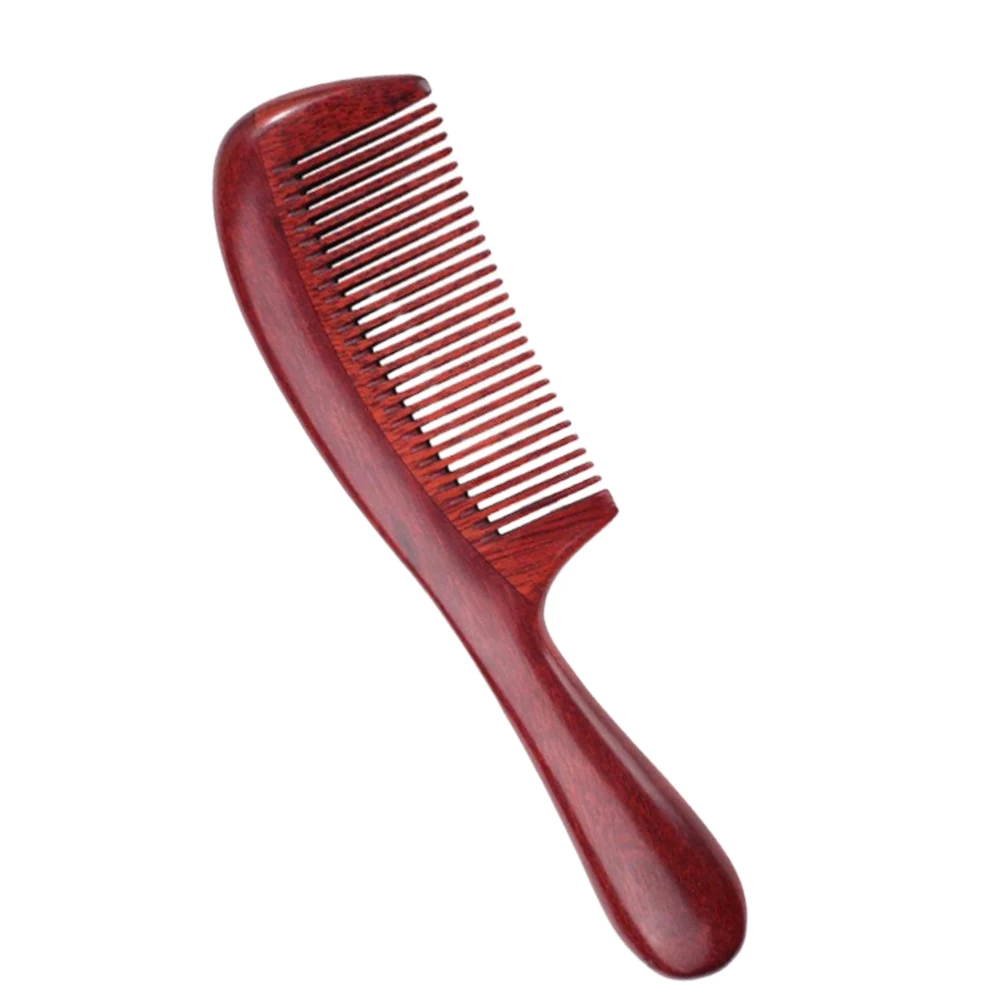 

Sandalwood Comb Anti Static Straight Hair Combs Round Handle Massage Natural Ebony Stimulate Blood Circulation Relieve Headache