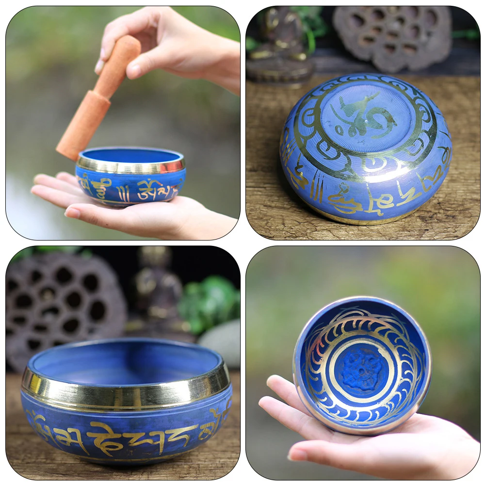 

Yoga Sound Bowl Mini Copper Singing Prayer Bowl for Meditation Home Decor Yoga Room Tibetan Buddhism Accessory Peaceful