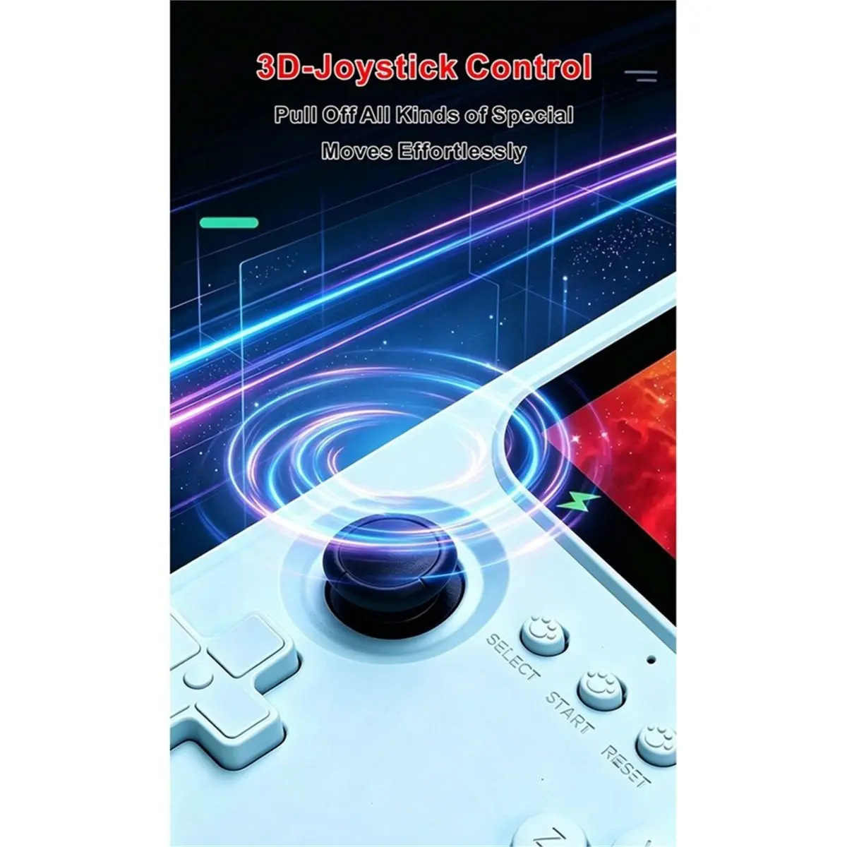 Retro Game Console 10000+ Classic Games Handheld with Joystick 2-in-1 Power Bank Charger