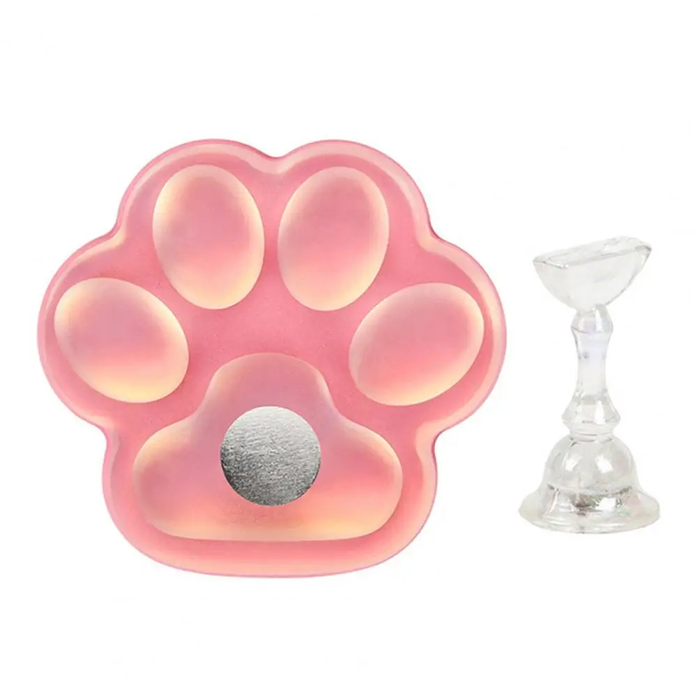 Nail Stand for Manicure Manicure Art Display Stand for Nail Practice Improvement with Stable Cat Paw Design for Skill