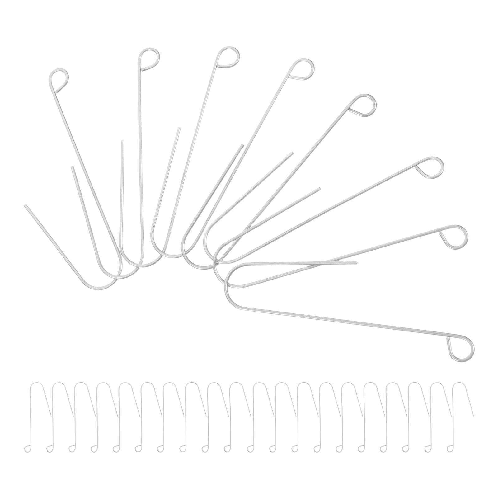 

50pcs Car Seat Cover Hooks 79mm Iron S-hooks Vehicle Seats Multifunctional Purse Hook Elastic Pad Hanger Fixing Curtains Auto