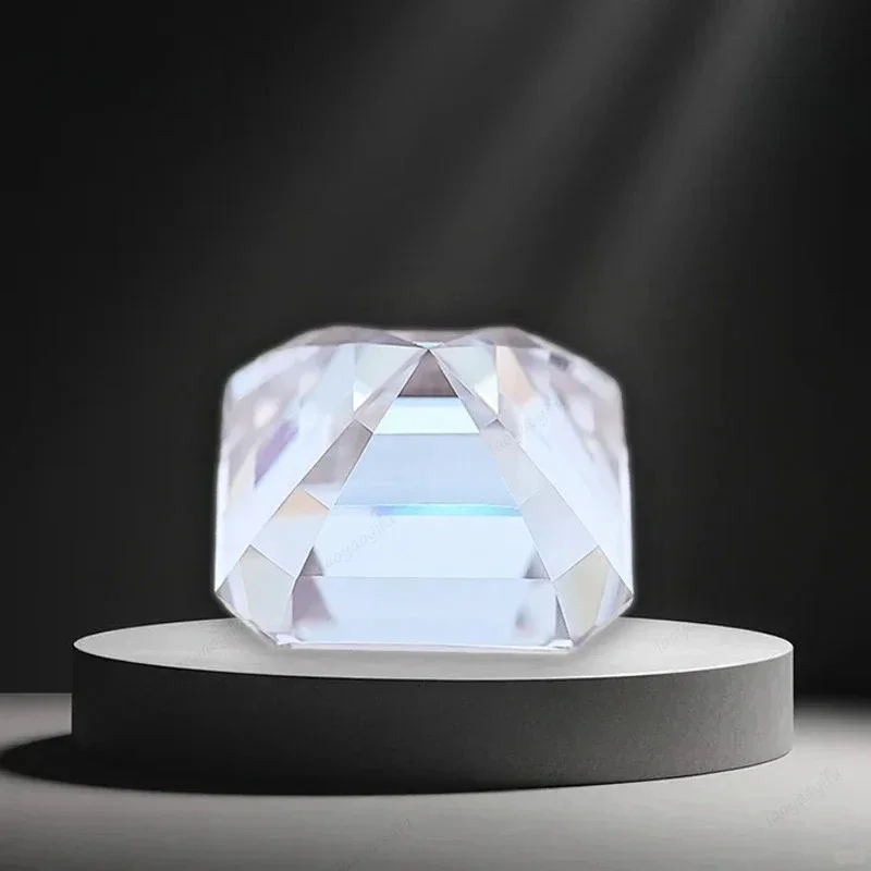 Moissanite Stone Asscher Cut D Color VVS1 Gemstone for DIY Ring Necklace Earrings Materials Pass Diamond Tester with Certificate