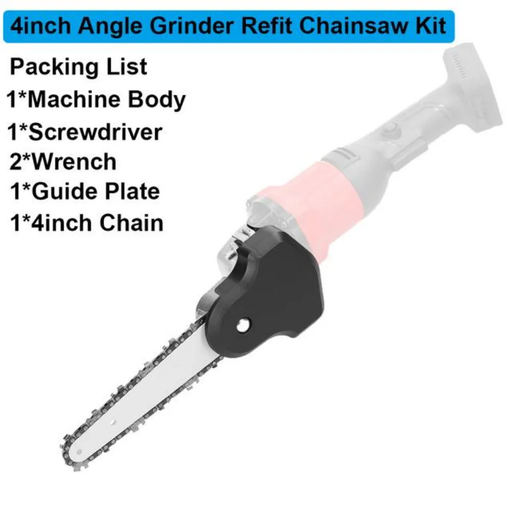 4/6 inch Angle Grinder Refit Chainsaw Conversion Kit Chainsaw Bracket Set Change Angle Grinder into ChainSaws Tool Set