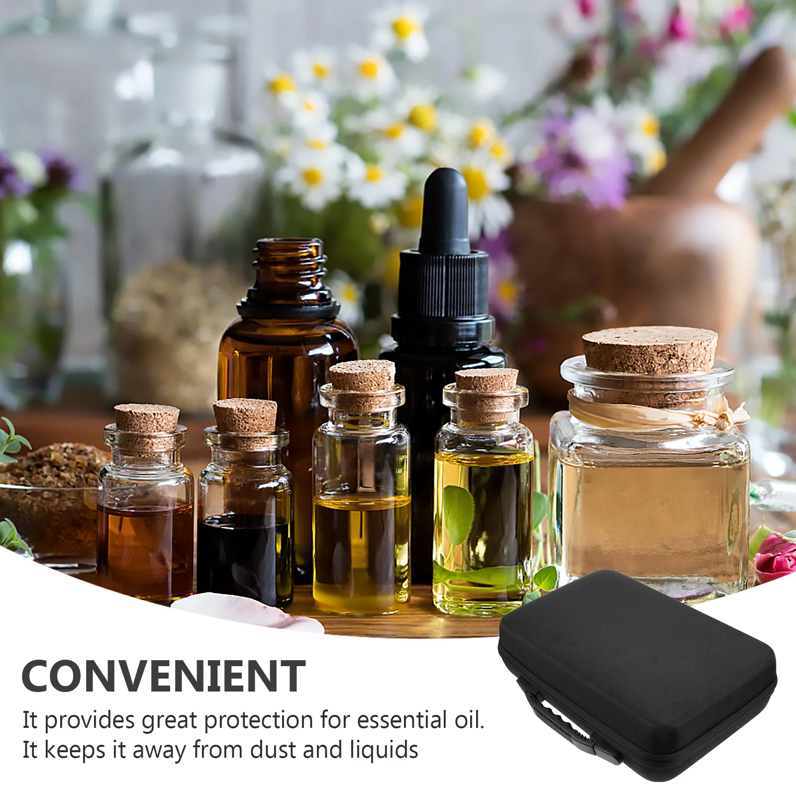 

60 Bottles Essential Oil Holder Portable Case Organizer Storage Bag Travel Pouch Compact Lightweight Nail Polish Bottle