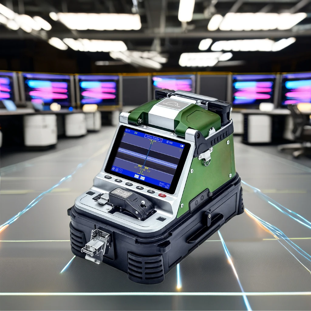 Newest AI-30 Auto Focus Fusion Splicer 5-Second Fast Splicing 6 Motors Auto Fusion Splicing  FTTX Compatible WiFi