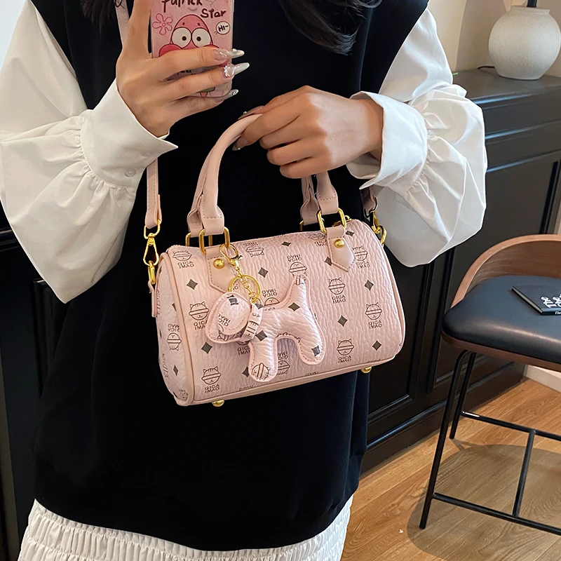 

Unique Casual Shopper Bag For Leisure Women With Crossbody Function And Minimalist Solid Color Large Capacity