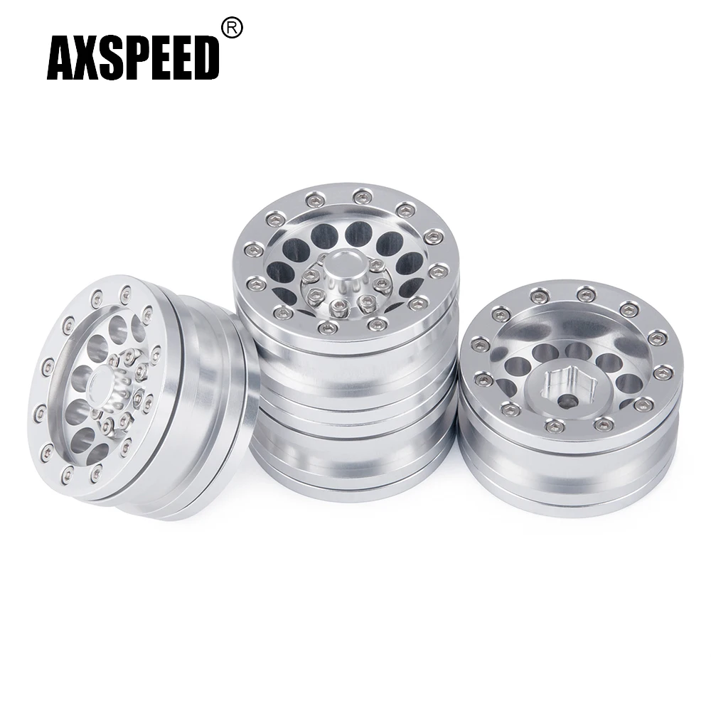 

AXSPEED 30mm Thickness Metal 1.9 inch Beadlock Wheel Rims Hubs for Axial SCX10 D90 CC01 1/10 RC Crawler Car Parts