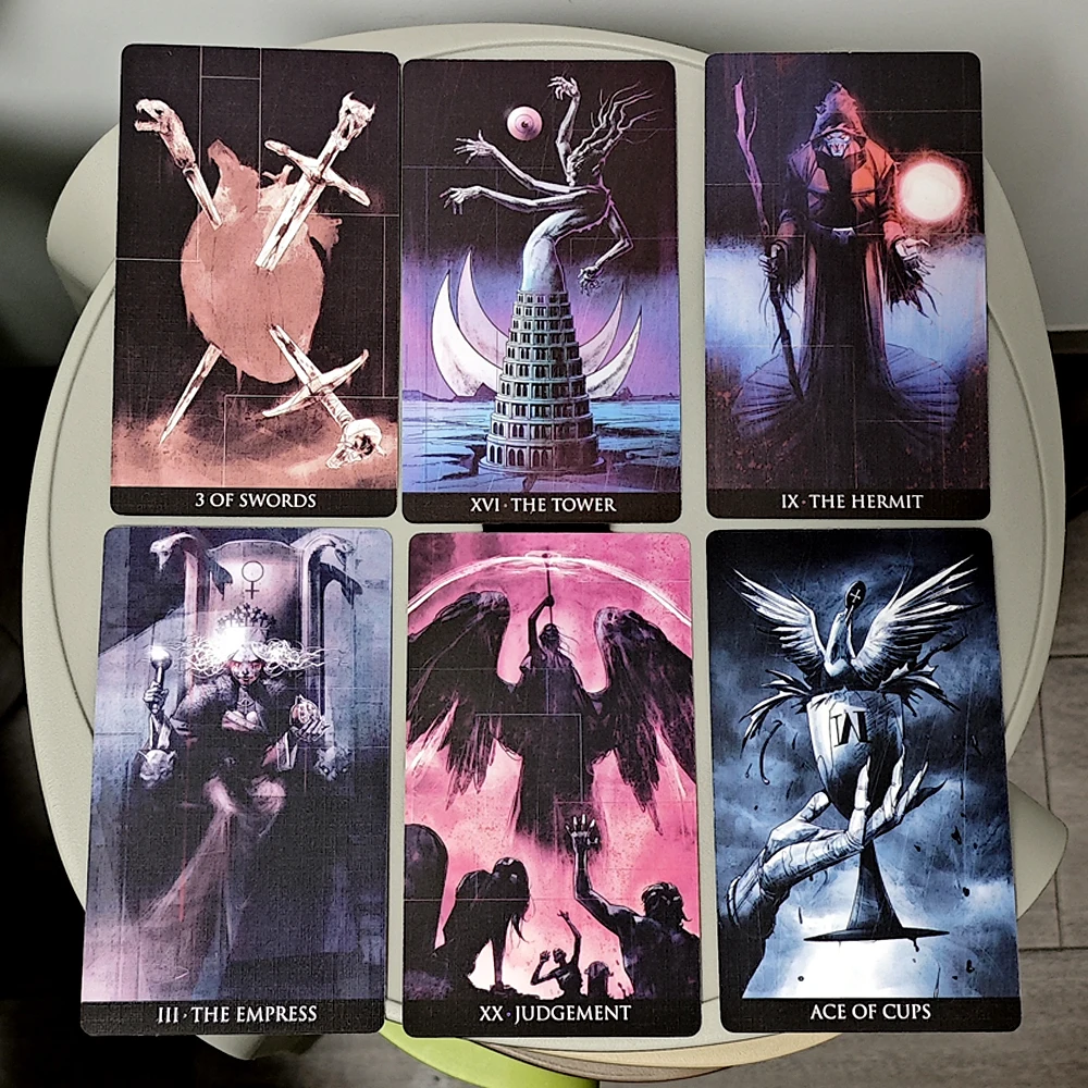 

78 Pcs Nightmare-themed Tarot Cards 12*7cm Incubus Tarot Deck Based on Rider Waite System