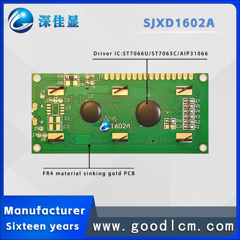 Imagem -02 - Display Lcd 1602 Lcd 16x02lcm Lcd Módulo 16*02 Caráter Lcd com Vários Modos e Cores 3.3v Fonte de Alimentação St7066 Unidade 1602a