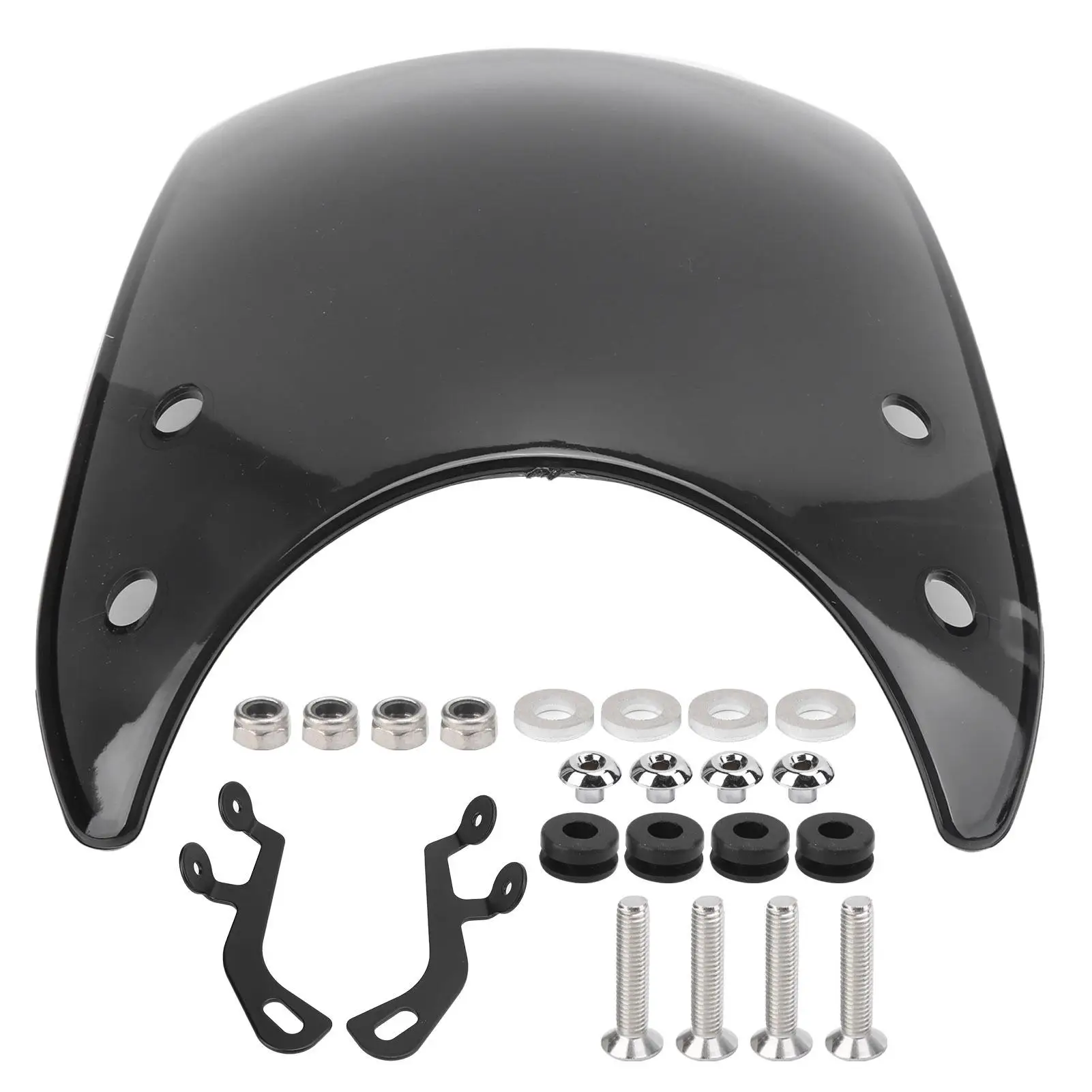 

Motorcycle Wind Deflector Universal Motorcycle Windshield Large for 5 -7In Motor Headlights for directly Above The Headlamp