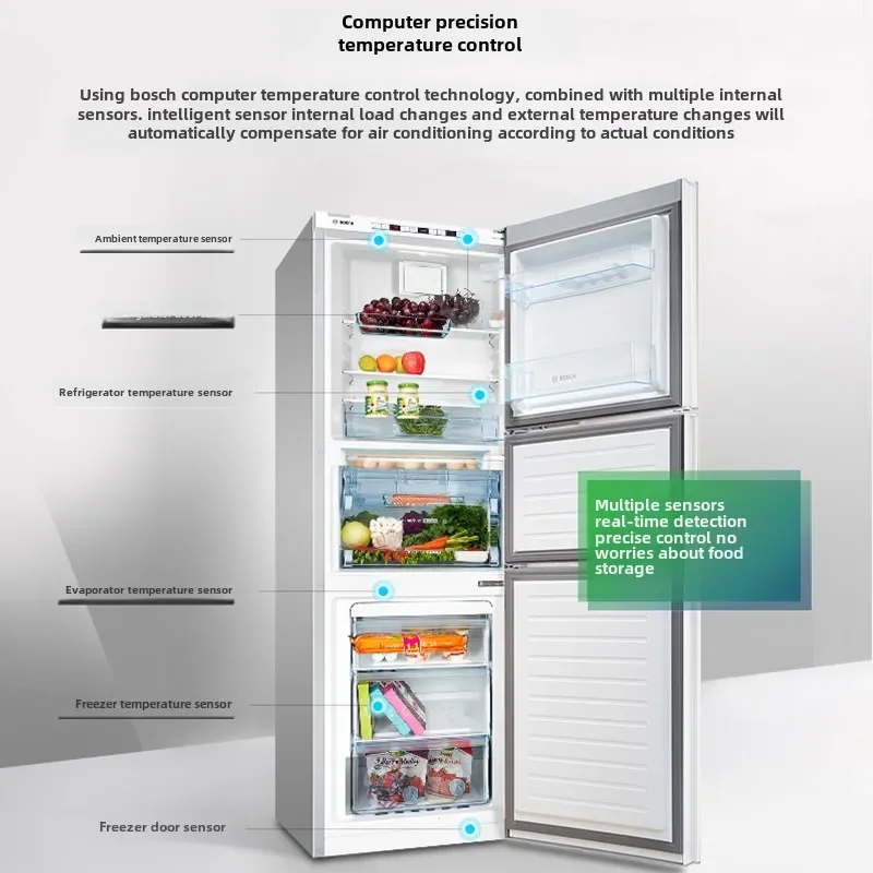 Refrigerador doméstico SGF mezclado frío antibacteriano tres puertas pequeño blanco