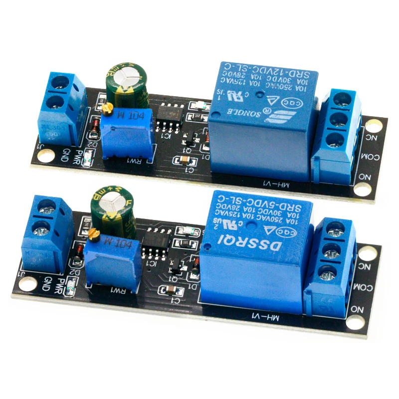 NE555จับเวลาสวิทช์ปรับโมดูลรีเลย์หน่วงเวลาโมดูล DC 5V / 12V Delay เชื่อมต่อ/ตัดการเชื่อมต่อรีเลย์ shield สำหรับ Arduino