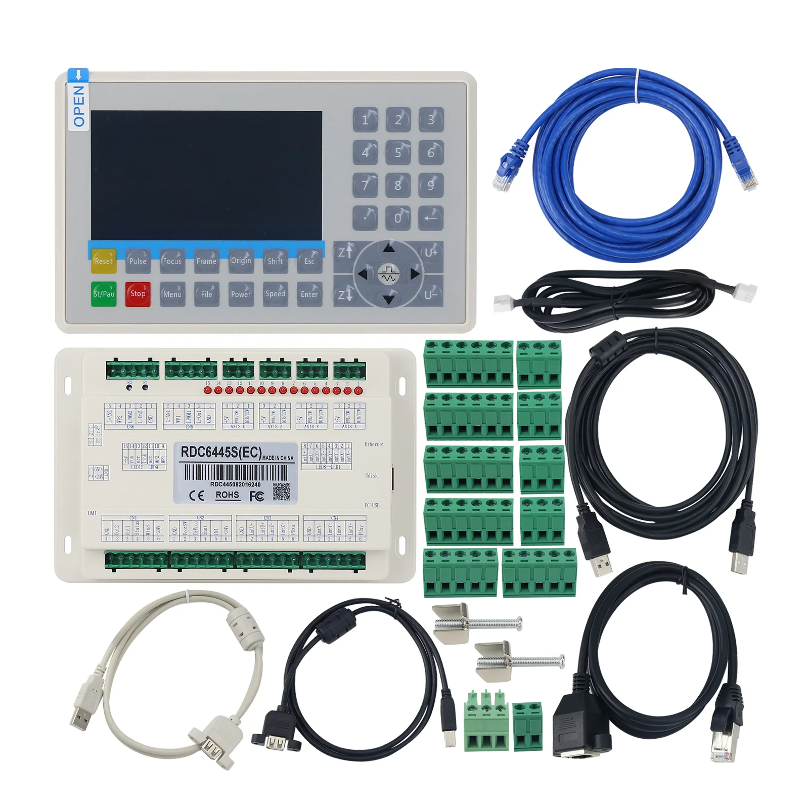 RDC6445S 4-axis Full CO2 Laser Control Board For CO2 Laser Cutting And Engraving Machine