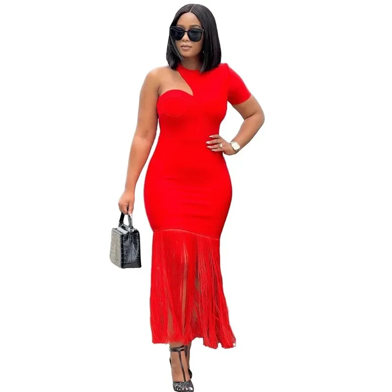 

Elegant African Dresses For Women 2025 Dashiki Summer Autumn Maxi Dress Office Ladies Traditional African Clothing S-2XL