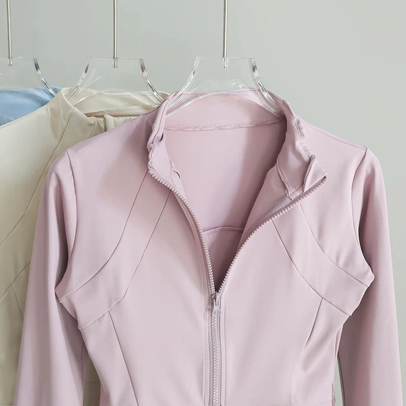 Women's Slim Fit Breathable Yoga Fitness Jacket, Professional Running Sports, Long Sleeve Top for Slimming Effect, Autumn image 5