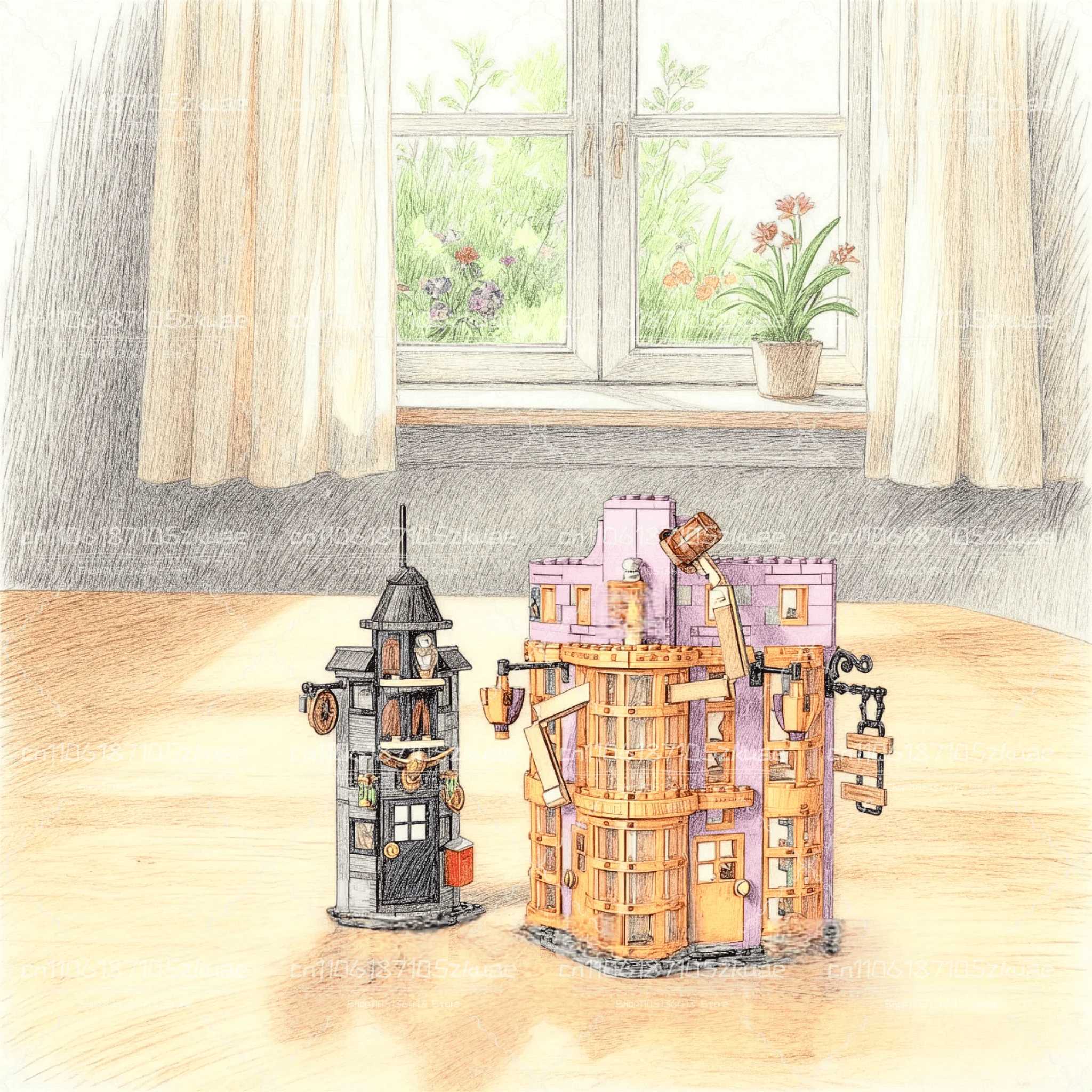 

834PCS New in-stock building blocks Magic Tricks Workshop, magical home decor, Halloween, Christmas, and birthday gifts