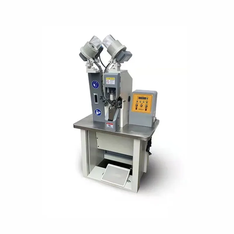 Automatic Heavy Duty Shoe Eyelet Punching And Riveting Machine For Footwear Industry And Leather Goods Making - view 3