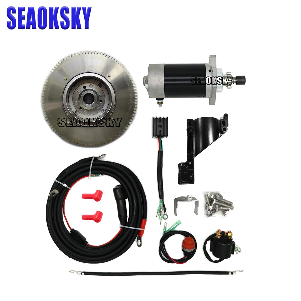 Electric Start Kit For YAMAHA 2 Stroke 40HP 40J E40MH Starter Motor set Electrical start conversion kit model 64JK