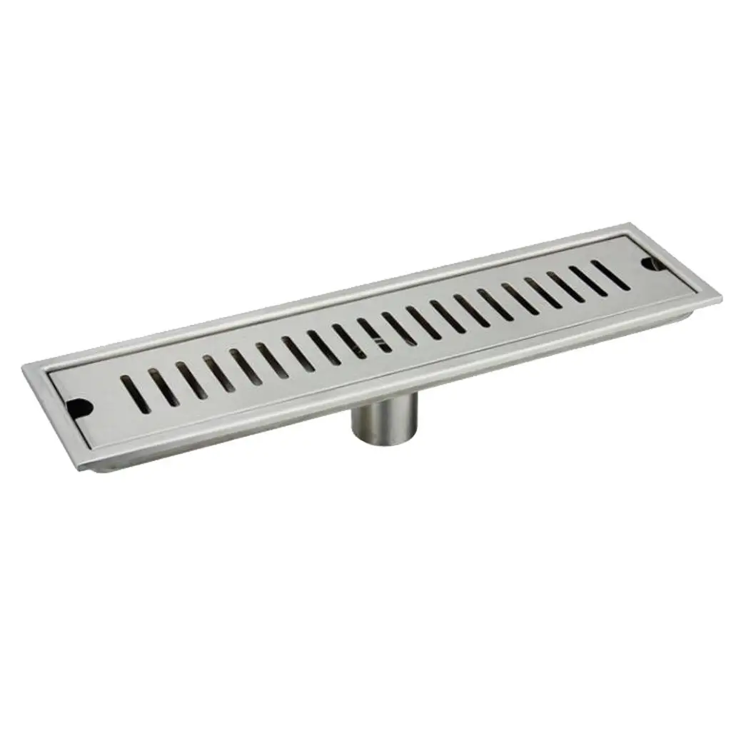Rustproof Stainless Steel Drainer Non Threaded Floor Drain Tri Angled Pitched Channel for Shower Room