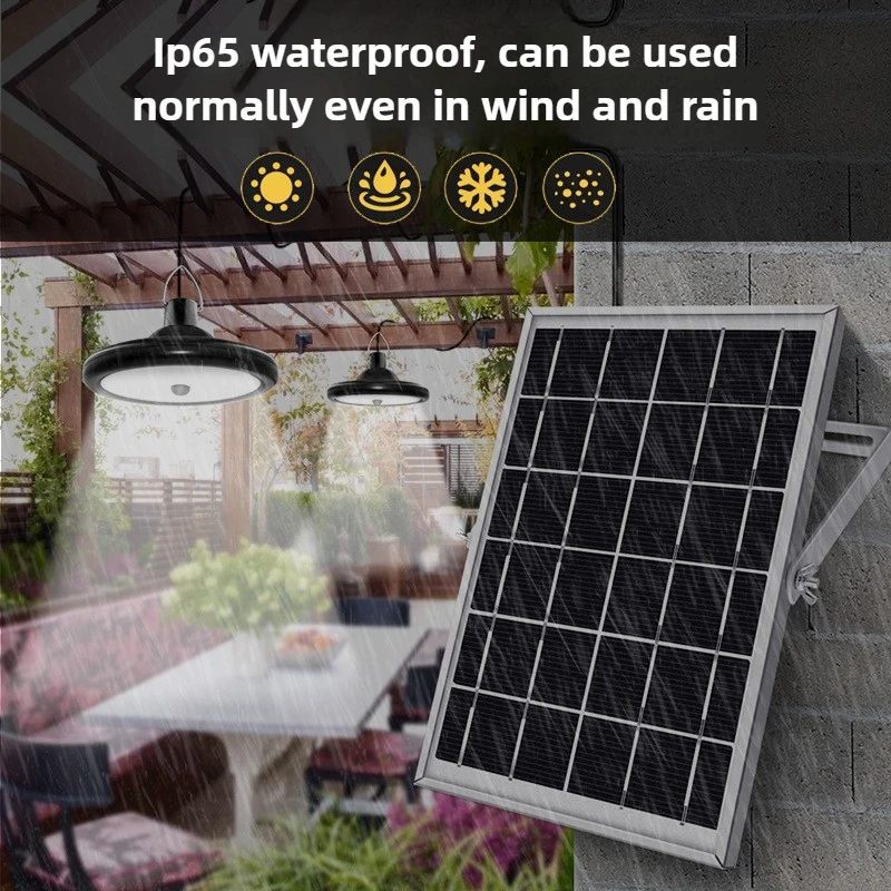 Solar Outdoor Light Double Head 112 LED Motion Sensor Waterproof Solar Shed Light For Courtyard Garden Garage Upgraded 8800mAh