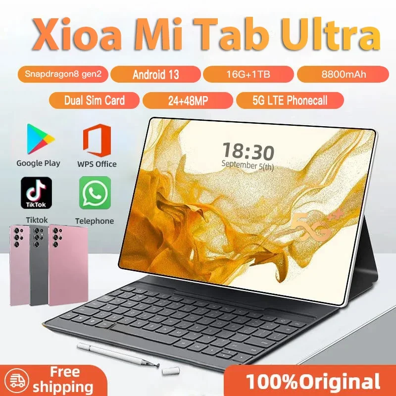 2024 Original tablet Mi Pad Tab Ultra Snapdragon 8 gen2 original PC 12inch 8800mAh Battery 16GB+1TB tablet pc Android13 unlocked