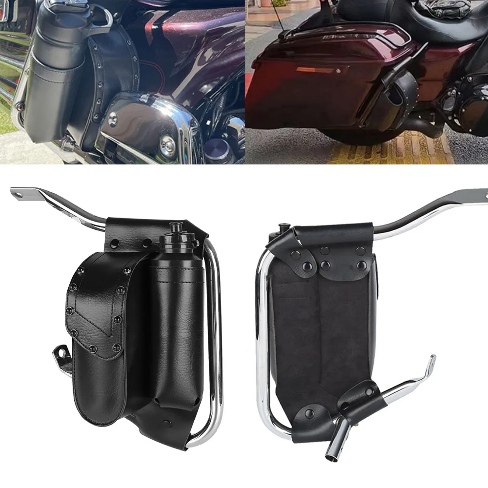 sacoche-de-selle-pour-moto-sac-de-protection-porte-bouteille-porte-gobelet-sac-a-outils-en-cuir-pour-harley-touring-road-king-electra-glide-1993-2021