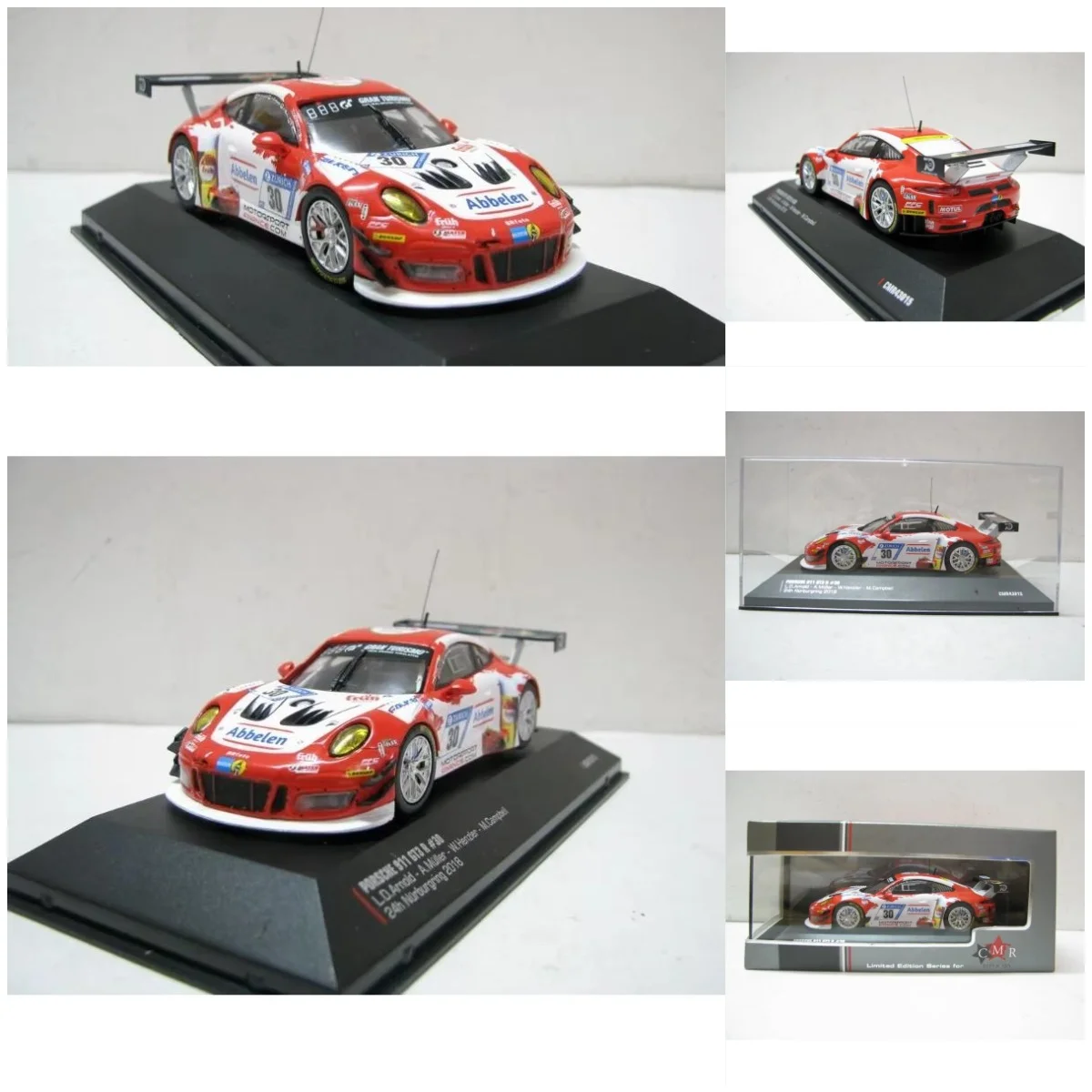 

IXO Diecast 1:43 Scale PORSCHE 911 GT3 R#30 2018 CMR43015 Alloy Car Model