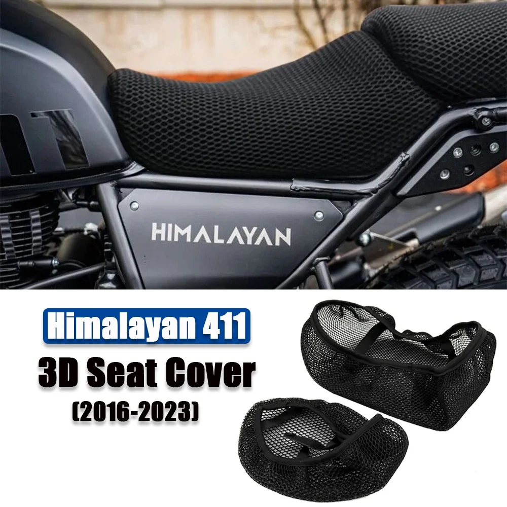 

for Himalayan 411 Accessories Motorcycle Seat Cover 3D Honeycomb Mesh Cushion For Royal Enfield Himalayan-411 2016-2023