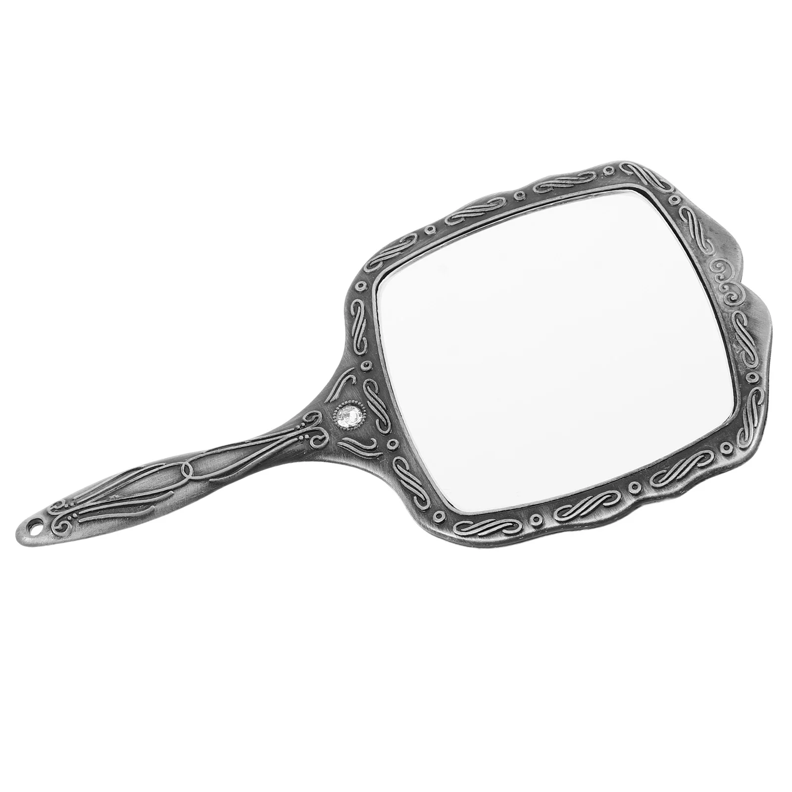 Espejo de maquillaje de mano estilo Vintage mango plegable espejo de viaje portátil compacto para mujeres espejos de mano Vintage