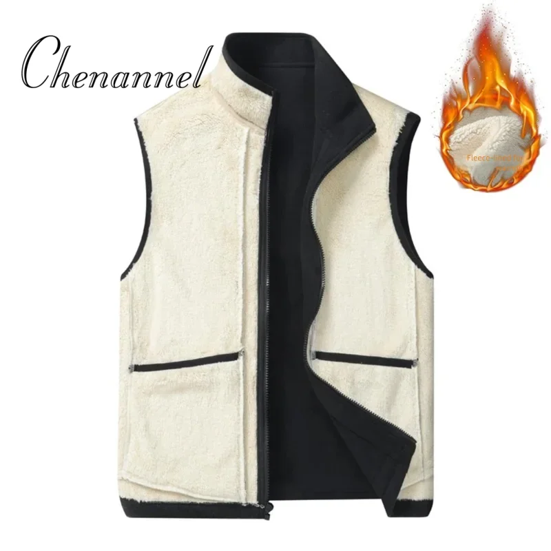 Nuevo chaleco de lana de cordero para claro y otoño para hombre، تشاليكو كاليدو، غير رسمي، كون كويل ألتفادو، أيضًا دي سي