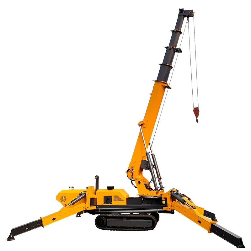 

Hot selling customized 3ton 5ton 8ton mobile crawler mini spider crane hydraulic folding engine crane