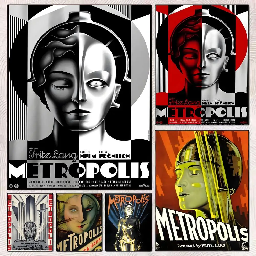 

80s Retro M-Metropolis Sci-fi feel Poster HD Art Mural Wallart Waterproof Vintage Print Decor for Home Decoration DIY Durable