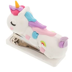 Mini grapadora para escritorio, papelería de mano bonita, accesorio para el hogar, estudiante infantil de acero inoxidable