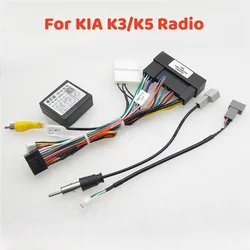 16pin kable w wiązce Adapter Canbus Box dekoder kabel zasilający dla KIA K3/K5 Radio car 2 Din Android multimedialny odtwarzacz wideo GPS