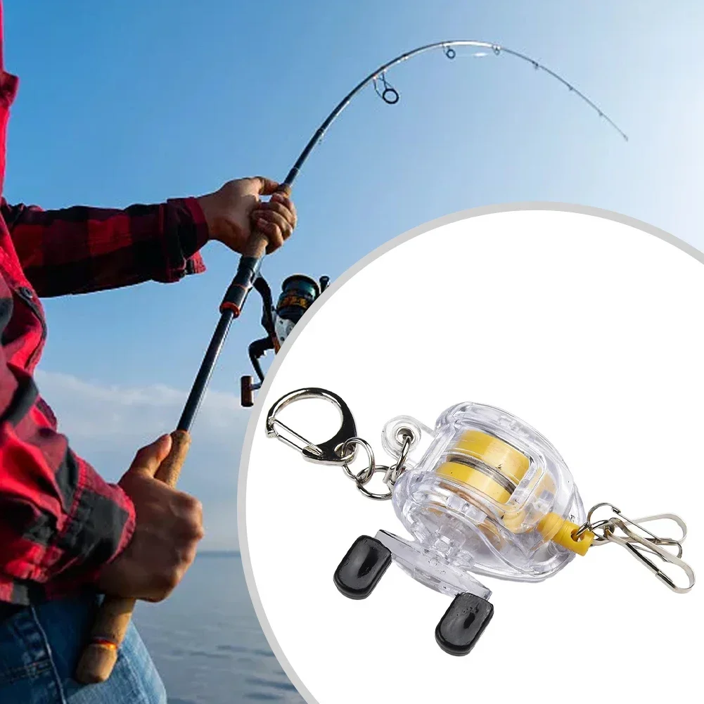 Quick Buckle Key Chain Plastic+steel Wire Portable Key Ring 5x5.5cm Clear Fishing Parts Fishing Tackle Brand New