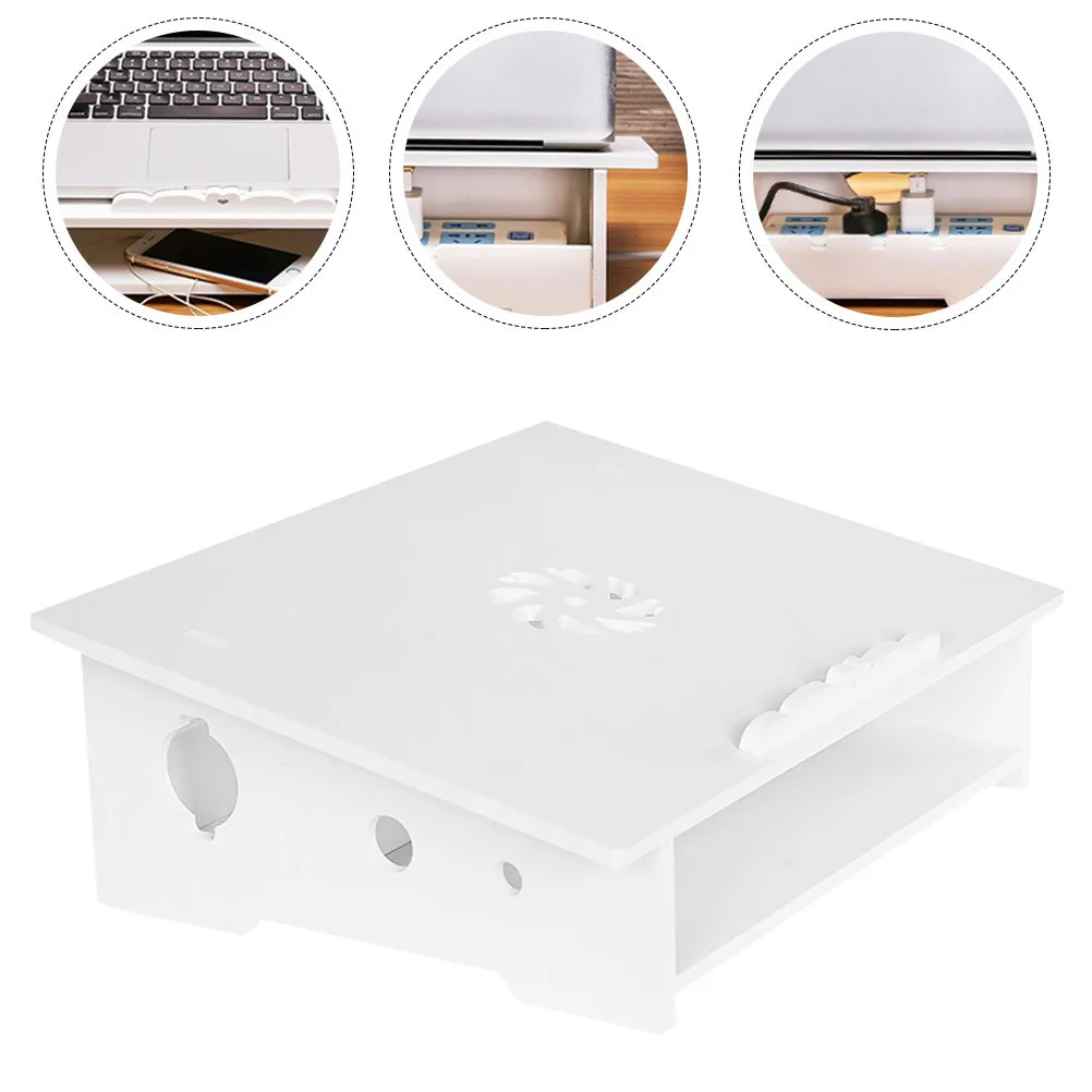 1 pc Laptop Stand Portable Computer Storage Rack White S For Home Office School Use Laptop Cooling Pad Elevated Holder Support