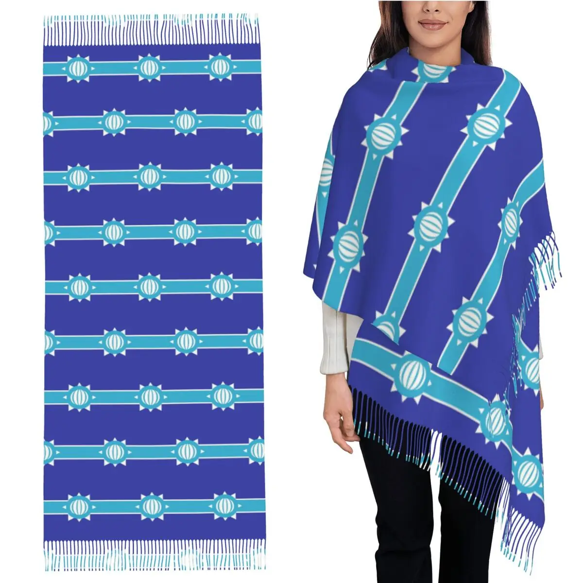 

Шарф с флагом Антарктической империи, шарфы с кисточками для женщин, мягкие теплые шали и накидки, большая осенне-зимняя шаль