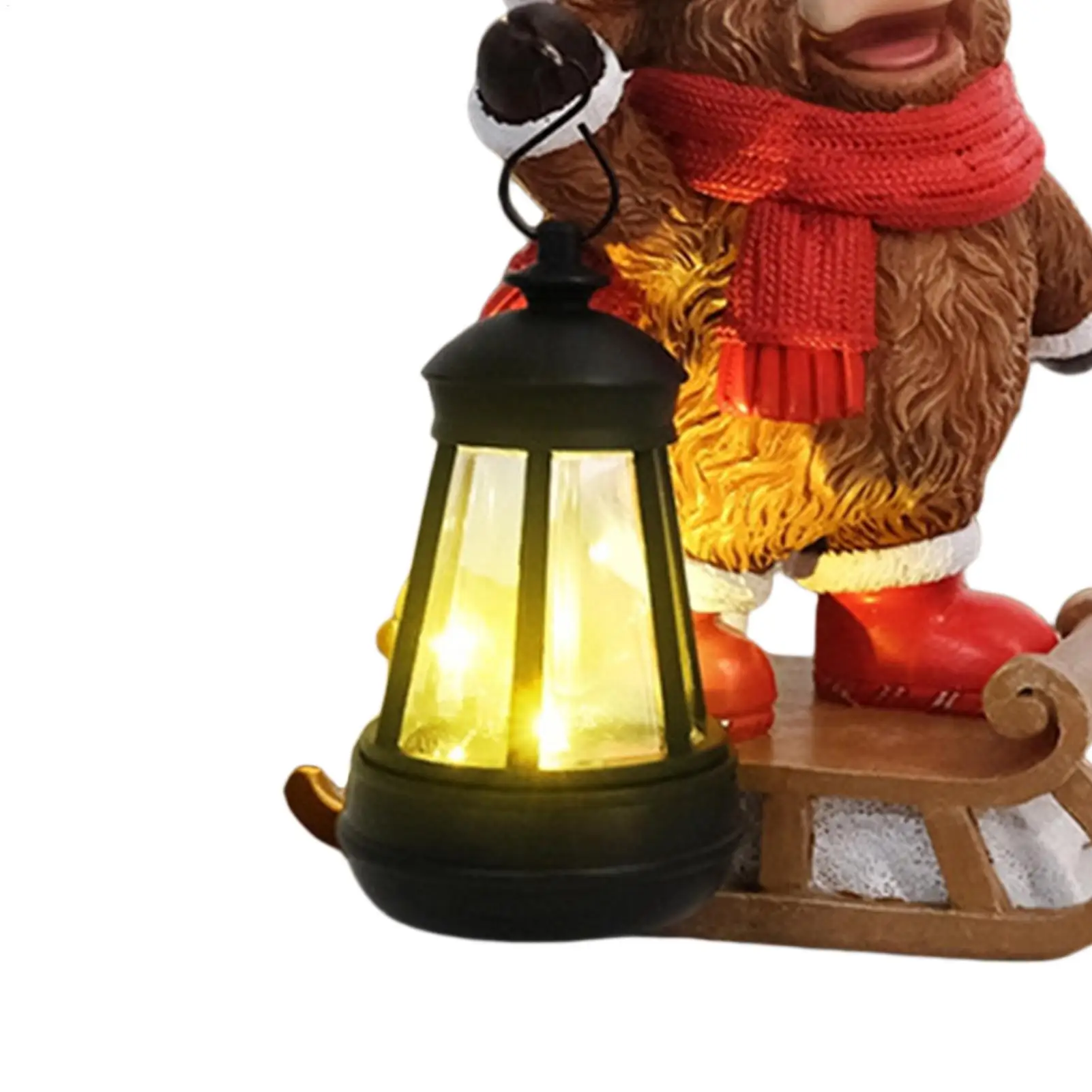 Statue de vache en résine LED à énergie solaire, décoration de Noël mignonne, décoration de jardin de Noël pour la maison, les allées, les fêtes et les vacances