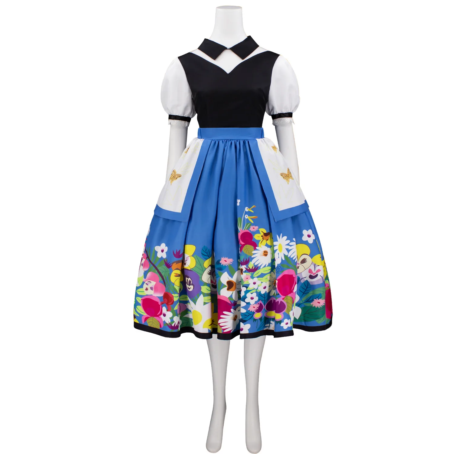 

Alice Dresses Adventures Wonderland Cosplay Costume Woman Girls Halloween Carnival Cosplay Alice Customized Clothes