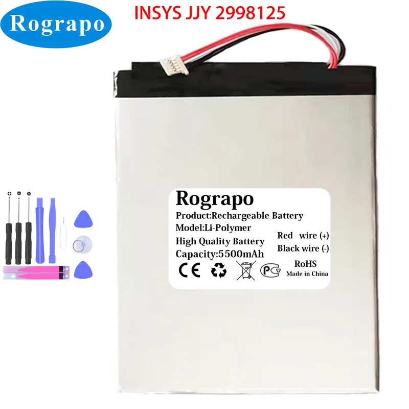 Neue 3,7 v 5500mah insys jjy 2998125 tablet pc akku