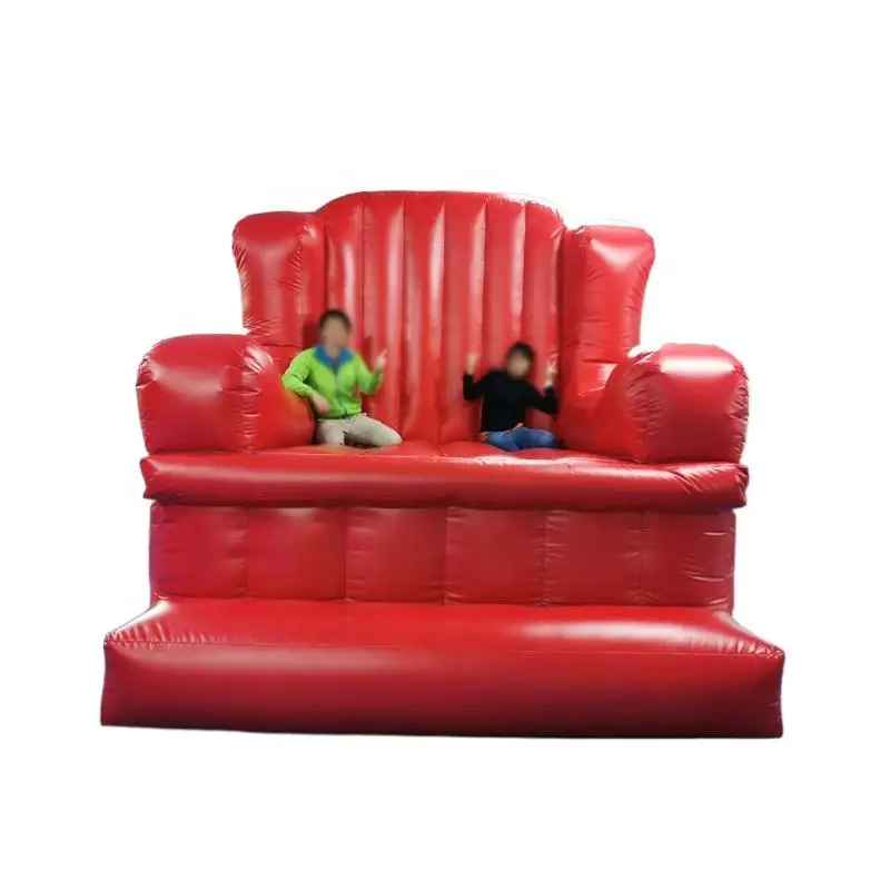 Bouncy Inflatable Red Sofa Bed Custom Inflatable Air Sofa Giant Blow Up Inflatable Chair