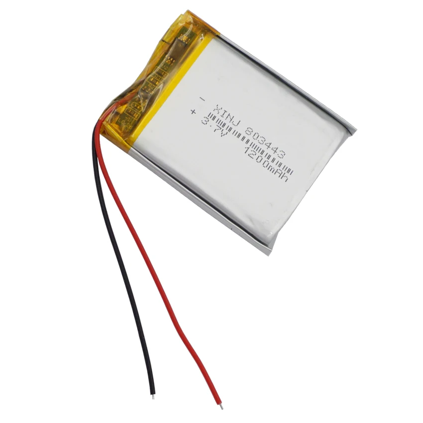 bateria recarregável do lítio Li do polímero Lipo de 3.7V 1200 mAh 4.44Wh 803443   Para PSP GPS
