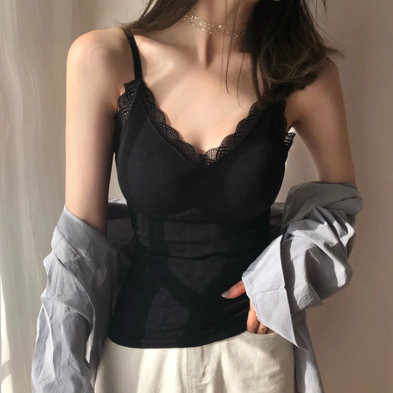 Women's Fleece Lined Vest Small Strapless Thermal Underwear Beautiful Back Bra Integrated Inner Wear with Chest Pad