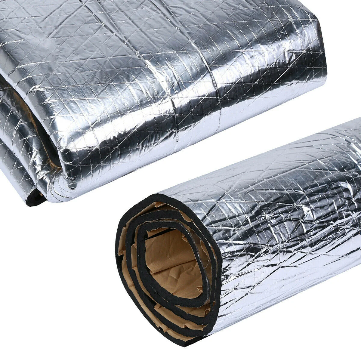 

157"x39" Aluminum Foil Sound Deadener Insulation Mat Noise Heat Shield Insulation Car Deadening Foam Cotton Sound 5mm Thick