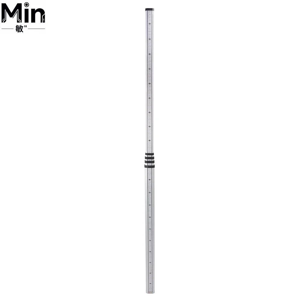 peiqi L9S8 72mm Wider Telescopic Aluminum Leveling Staff With Dual Scales 4M 5M 7M Optional For Surveying Construction